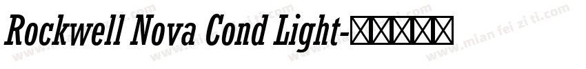 Rockwell Nova Cond Light字体转换